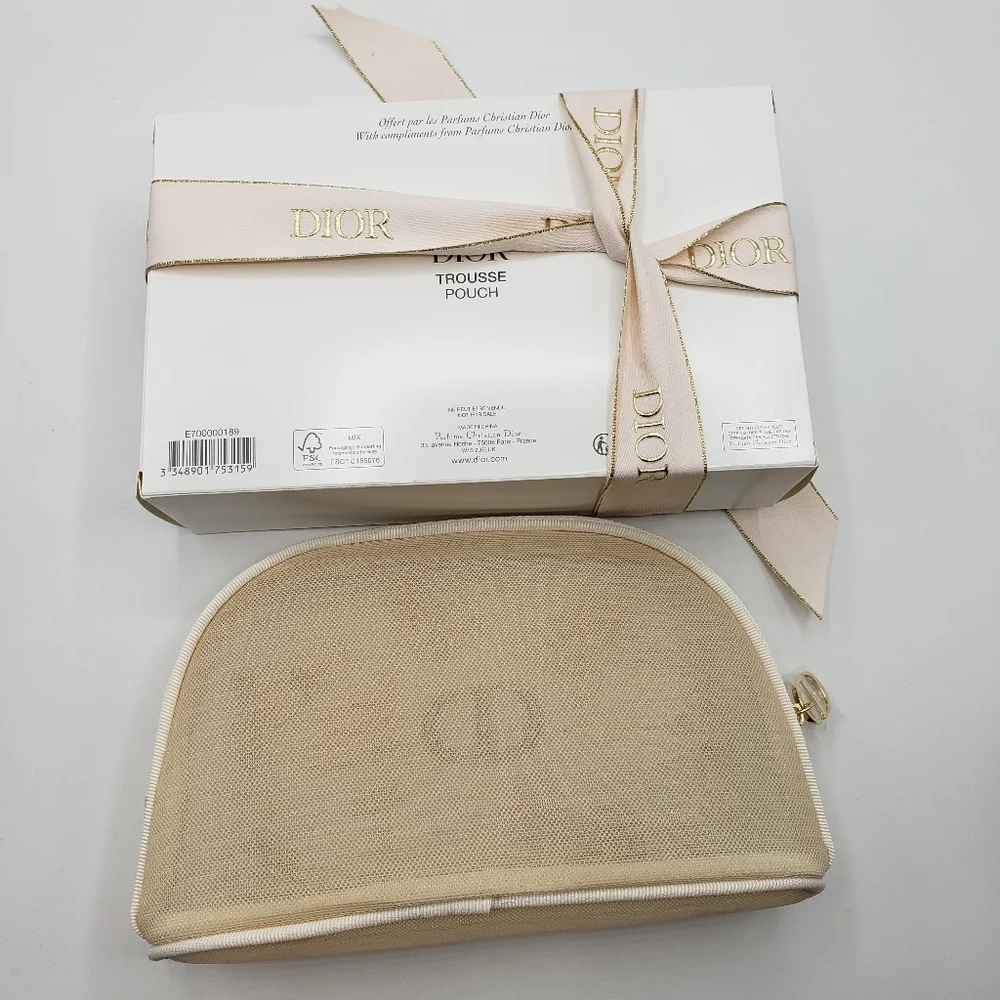 Dior CD Logo Pouch Cosmetic Bag